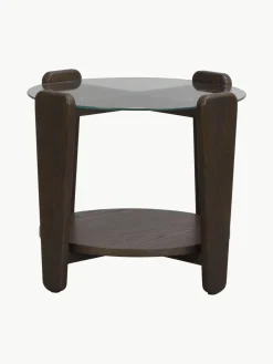 Mesa de centro redonda de madera de roble Arran