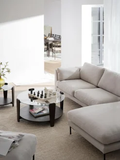 Mesa de centro redonda de madera de roble Arran