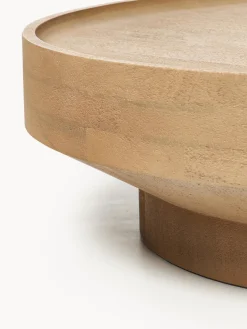 Mesa de centro redonda XL de madera de mango Benno