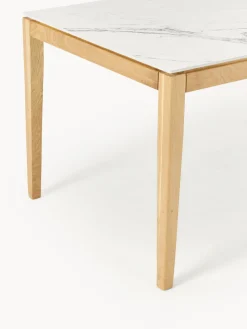 Mesa de comedor con tablero en aspecto mármol Jackson, tamaños diferentes