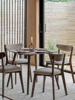 Mesa de comedor de madera Hatfield, 77 x 77 cm