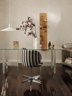 Mesa de comedor de vidrio y metal Lager, 200 x 90 cm