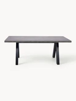 Mesa de comedor extensible en look cemento Apex, 200-250 x 100 cm