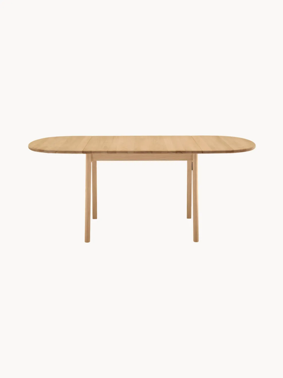 Mesa de comedor extensible ovalada de madera de roble CH002, 90 - 188 x 90 cm