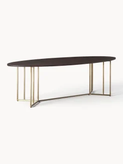 Mesa de comedor ovalada de madera de mango Luca, tamaños diferentes