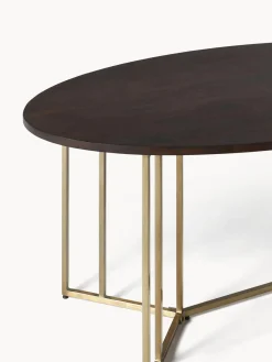 Mesa de comedor ovalada de madera de mango Luca, tamaños diferentes