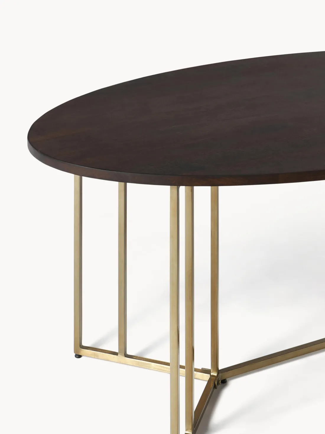 Mesa de comedor ovalada de madera de mango Luca, tamaños diferentes