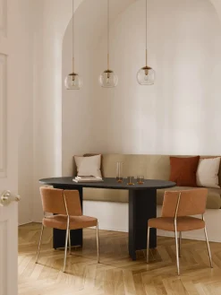 Mesa de comedor ovalada de madera Toni, 200 x 90 cm