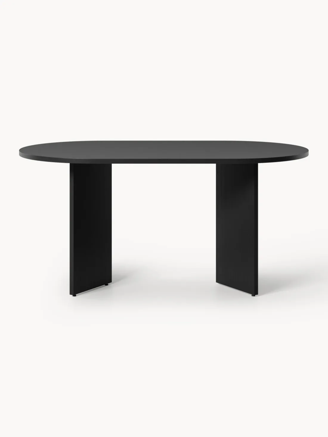 Mesa de comedor ovalada de madera Toni, 200 x 90 cm