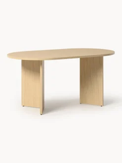 Mesa de comedor ovalada de madera Toni, tamaños diferentes