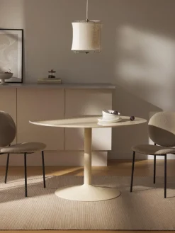 Mesa de comedor ovalada de mármol Miley, 120 x 90 cm