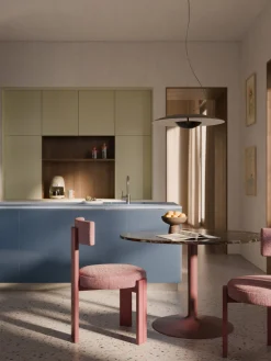 Mesa de comedor ovalada de mármol Miley, tamaños diferentes