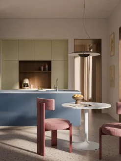 Mesa de comedor ovalada de mármol Miley, tamaños diferentes