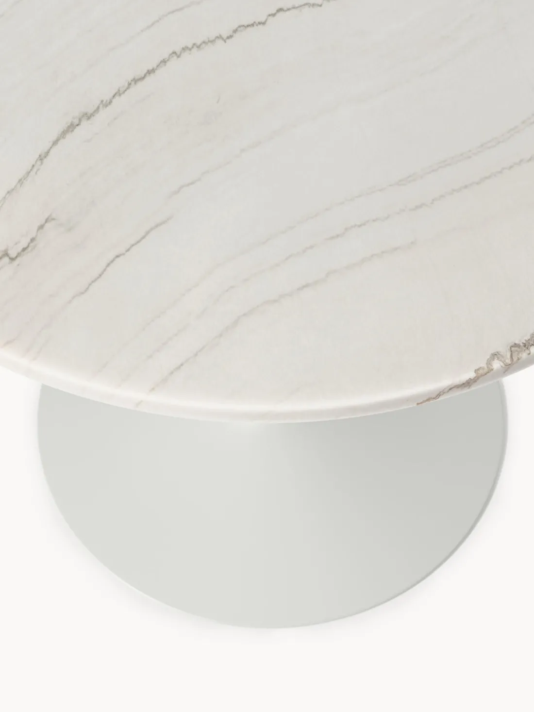 Mesa de comedor ovalada de mármol Miley, tamaños diferentes