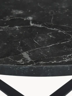 Mesa de comedor redonda Amble con tablero en look mármol, Ø 110 cm