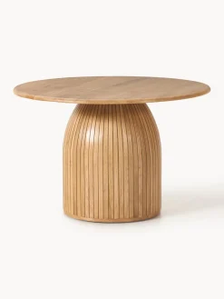 Mesa de comedor redonda con estructura estriada Nelly, tamaños diferentes