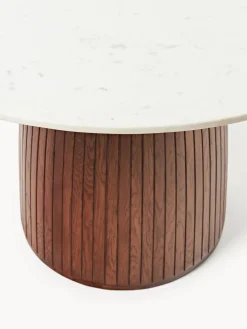 Mesa de comedor redonda con tablero de mármol Nelly, tamaños diferentes