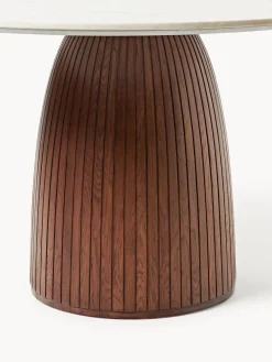 Mesa de comedor redonda con tablero de mármol Nelly, tamaños diferentes