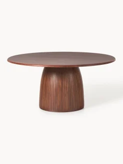 Mesa de comedor redonda con estructura estriada Nelly, tamaños diferentes