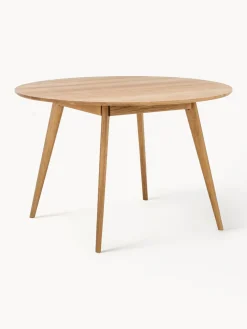 Mesa de comedor redonda de roble Yumi, Ø 115 cm