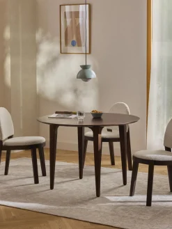 Mesa de comedor redonda de madera de mango Archie, tamaños diferentes