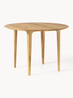 Mesa de comedor redonda de madera de roble maciza Archie, Ø 110 cm