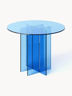 Mesa de comedor redonda de vidrio Anouk, tamaños diferentes