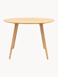 Mesa de comedor redonda de madera de roble Hatfield, Ø 110 cm