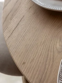 Mesa de comedor redonda de madera de roble Hatfield, Ø 110 cm