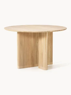 Mesa de comedor redonda de madera de roble Jolka, tamaños diferentes