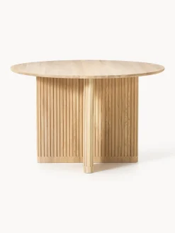 Mesa de comedor redonda de madera de roble Jolka, tamaños diferentes