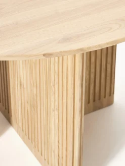 Mesa de comedor redonda de madera de roble Jolka, tamaños diferentes