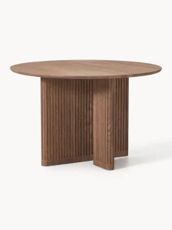 Mesa de comedor redonda de madera de roble Jolka, tamaños diferentes