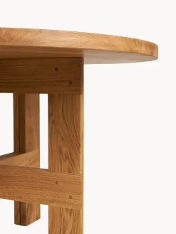 Mesa de comedor redonda de madera de roble Farmhouse, Ø 120 cm