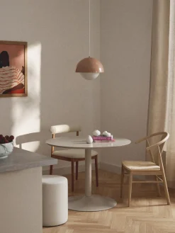 Mesa de comedor redonda Menorca, tamaños diferentes