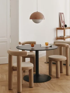 Mesa de comedor redonda Menorca, tamaños diferentes