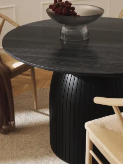 Mesa de comedor redonda Nelly con tablero de mármol Ø 115 cm