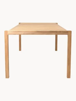 Mesa de jardín de madera de teca AH901, 203 x 100 cm