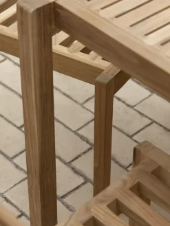 Mesa de jardín de madera de teca AH901, 203 x 100 cm