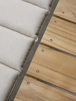 Mesa de jardín plegable de madera de teca BM1771, 195 x78 cm