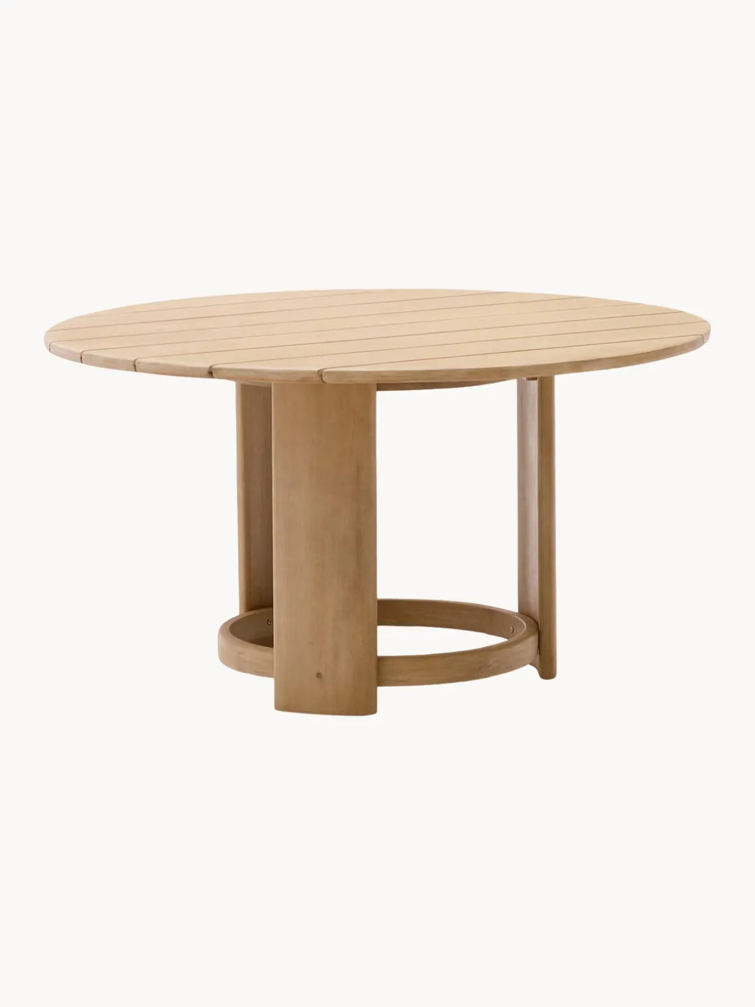 Mesa de jardín redonda de madera de eucalipto Xoriguer, Ø 140 cm