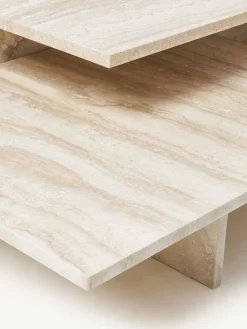 Mesas de centro de travertino Distinct Grande Duo, 2 uds.