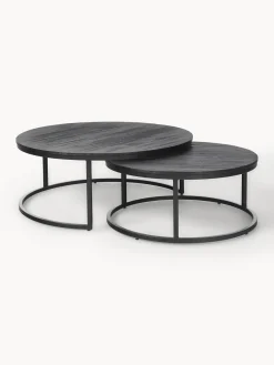 Mesas de centro redondas de madera de mango Andrew, 2 uds.