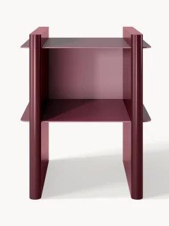 Mesilla de noche con elementos de metal Rami