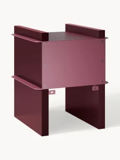 Mesilla de noche con elementos de metal Rami