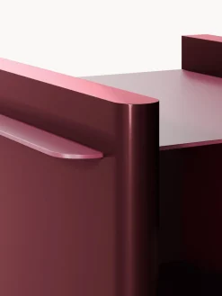 Mesilla de noche con elementos de metal Rami