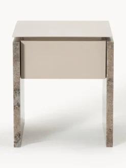 Mesilla de noche de mármol y metal Bruce