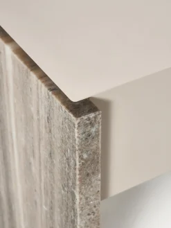 Mesilla de noche de mármol y metal Bruce