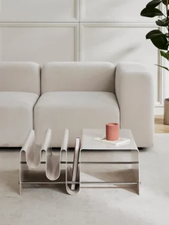 Mesita de metal con revistero Julia