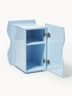 Mesita de noche brillante Emina